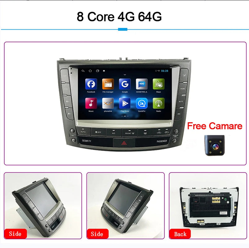 9" Android Intelligent System Carplay Car Video Player Central Multimedia Stereo Screen for LEXUS IS200 IS250 IS300 IS300C