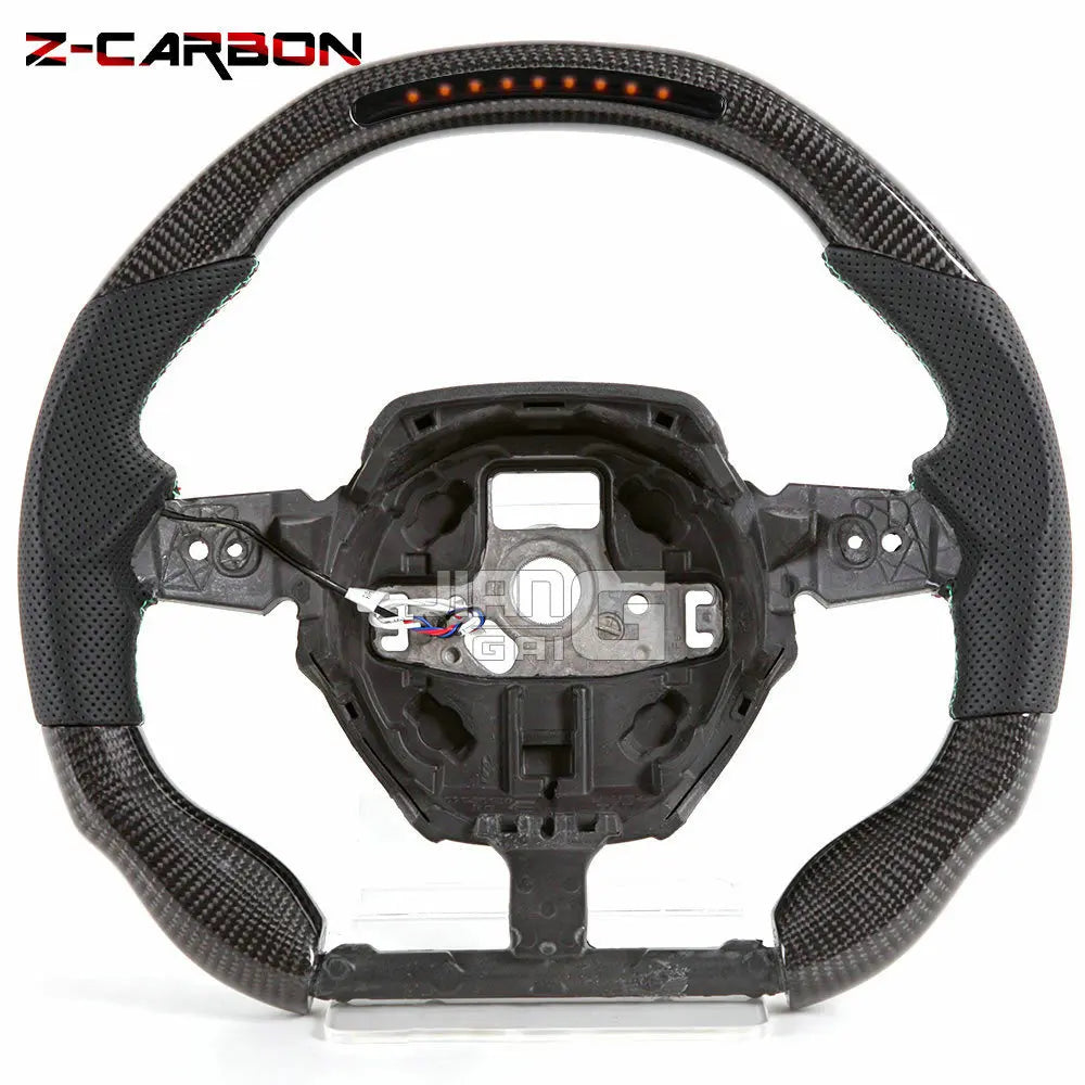 Forged Carbon Steering Wheel for Lamborghini Huracan 2018-2024 Italian Tri-Color Stitching Racing Steering Wheel