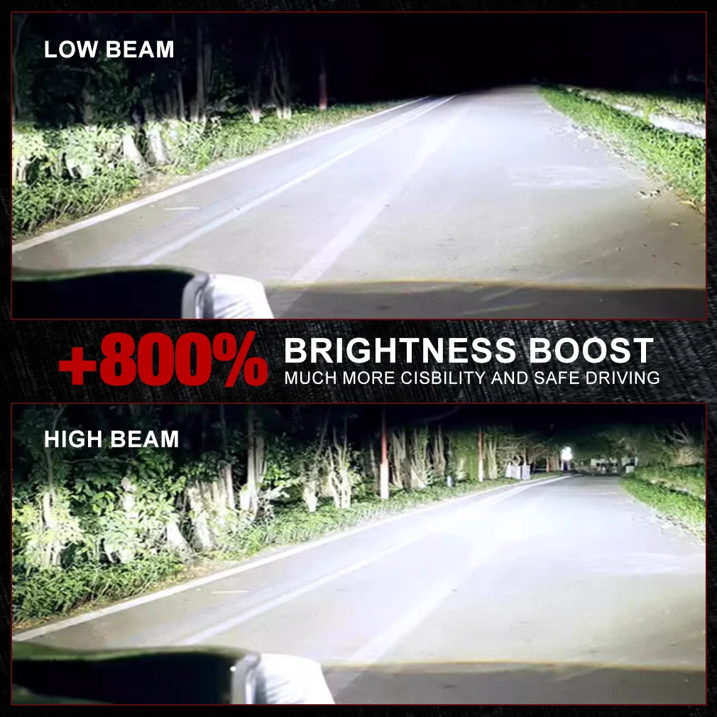 30000LM H4 LED Headlights 48Pcs 3570 CSP Chips Turbo Fan Canbus 9003 H4 Led Bulb Lamps for Car Motorcycle 6500K 12V 24V
