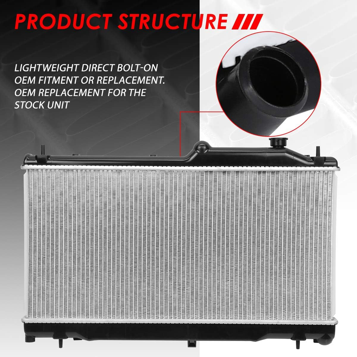 DPI 13095 Factory Style 1-Row Cooling Radiator Compatible with Subaru Forester 2