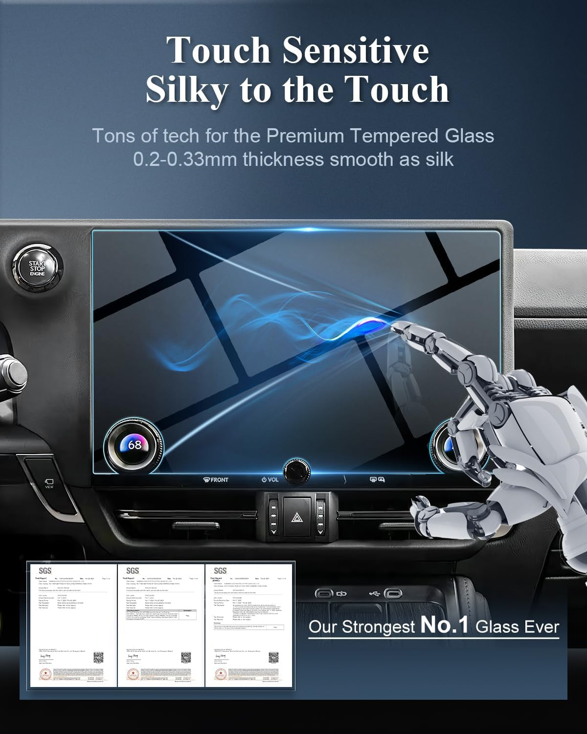 for 2024 2025 Lexus GX 550 Accessories Screen Protector 2024 2025 Lexus GX 550 Premium/Luxury/ Overtrail 14" Display [Anti Glare Tempered Glass Anti-Scratch Ultra-Clear]Lexus GX 550 Accessories 2025 2024