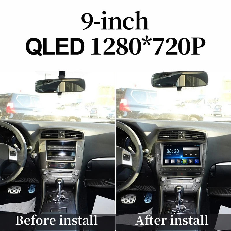9" Android Intelligent System Carplay Car Video Player Central Multimedia Stereo Screen for LEXUS IS200 IS250 IS300 IS300C